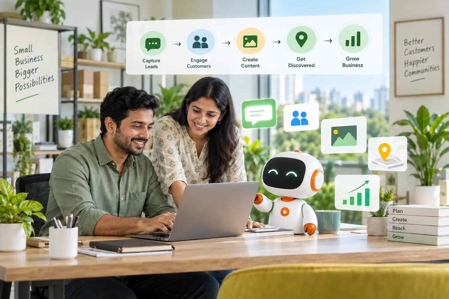 A bright connected workplace using organised digital tools